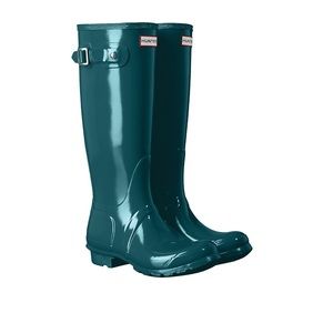 Turquoise Hunter rain boots